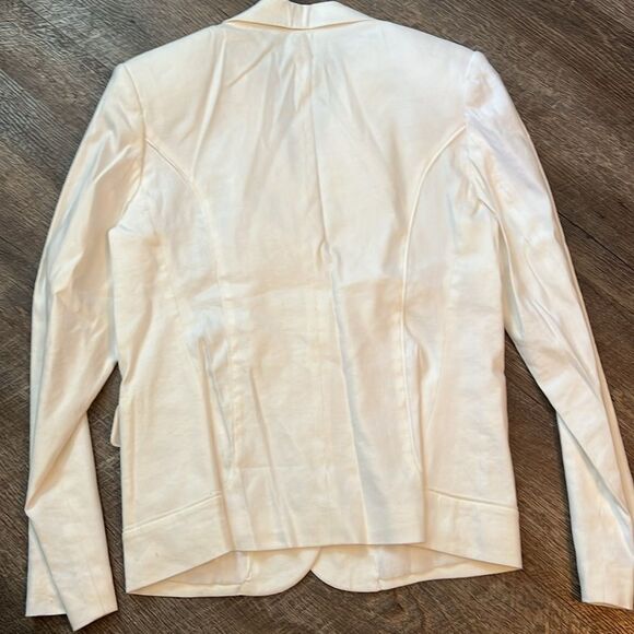 Apt. 9 Women’s Size 12 Off White Linen Blend Stretch Blazer Jacket - Picture 8 of 8